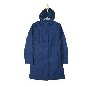 LL Bean Womens H2OFF Raincoat L PrimaLoft Lined Navy Gorpcore Utility Technical